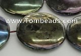 CLB643 15.5 inches 35mm flat round AB-color labradorite beads