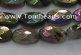 CLB658 15.5 inches 10*14mm faceted oval AB-color labradorite beads