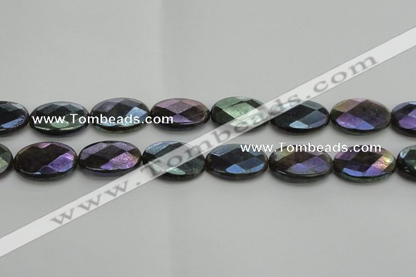 CLB661 15.5 inches 15*20mm faceted oval AB-color labradorite beads