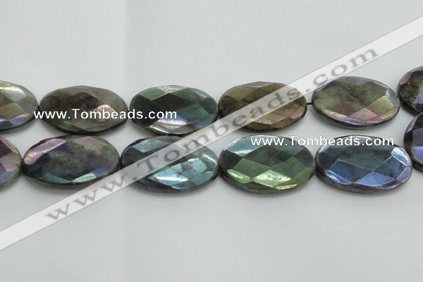 CLB665 15.5 inches 30*40mm faceted oval AB-color labradorite beads