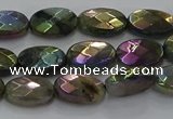 CLB673 15.5 inches 8*10mm faceted oval AB-color labradorite beads