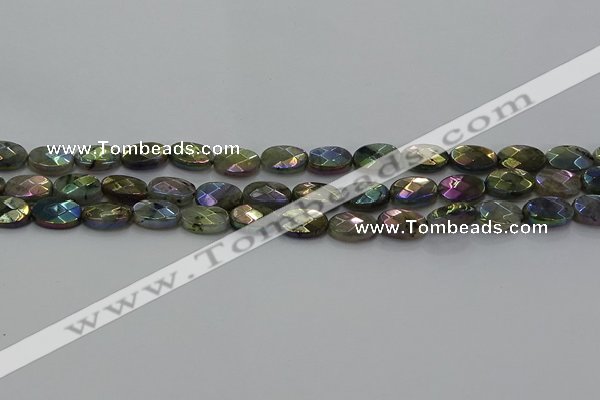 CLB674 15.5 inches 8*12mm faceted oval AB-color labradorite beads