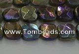 CLB685 15.5 inches 8mm faceted square AB-color labradorite beads