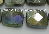 CLB690 15.5 inches 20mm faceted square AB-color labradorite beads