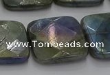 CLB691 15.5 inches 25mm faceted square AB-color labradorite beads