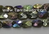 CLB694 15.5 inches 6*8mm faceted rectangle AB-color labradorite beads