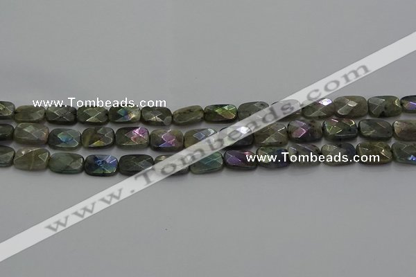 CLB696 15.5 inches 10*14mm faceted rectangle AB-color labradorite beads