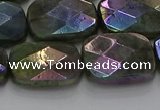 CLB699 15.5 inches 15*20mm faceted rectangle AB-color labradorite beads