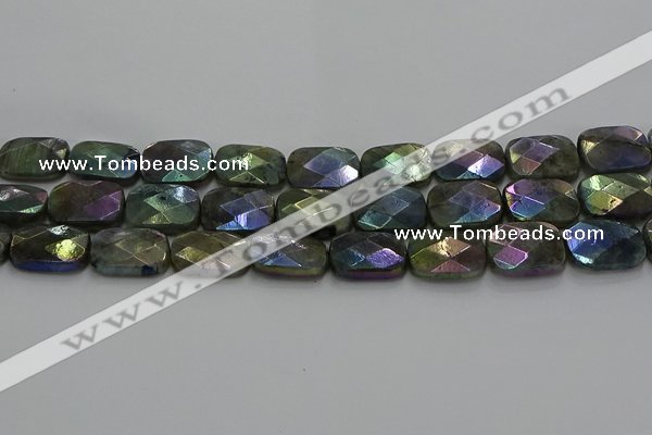 CLB699 15.5 inches 15*20mm faceted rectangle AB-color labradorite beads