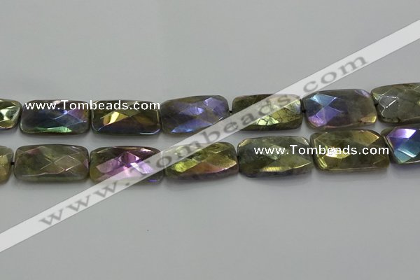 CLB708 15.5 inches 20*30mm faceted rectangle AB-color labradorite beads