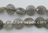 CLB741 15.5 inches 8mm faceted coin labradorite gemstone beads