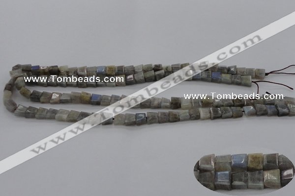 CLB752 15.5 inches 7*9mm faceted trapezoid labradorite gemstone beads