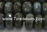 CLB761 15.5 inches 9*16mm faceted rondelle AB-color labradorite beads