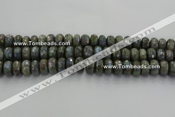 CLB761 15.5 inches 9*16mm faceted rondelle AB-color labradorite beads