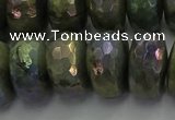 CLB762 15.5 inches 10*18mm faceted rondelle AB-color labradorite beads