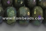 CLB763 15.5 inches 12*20mm faceted rondelle AB-color labradorite beads