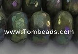 CLB763 15.5 inches 12*20mm faceted rondelle AB-color labradorite beads