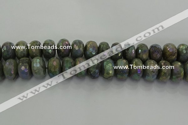 CLB763 15.5 inches 12*20mm faceted rondelle AB-color labradorite beads