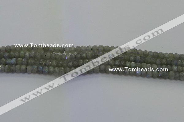 CLB772 15.5 inches 4*6mm faceted rondelle labradorite beads