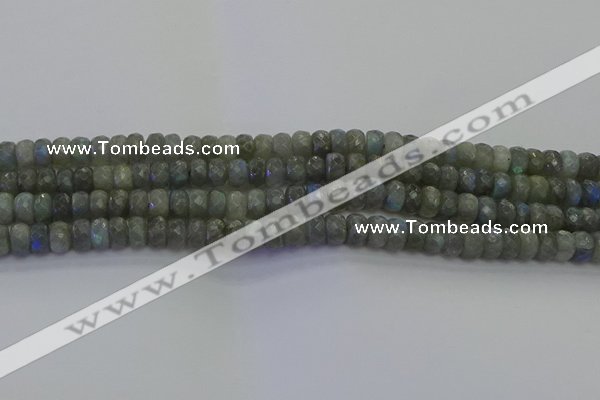 CLB773 15.5 inches 5*8mm faceted rondelle labradorite beads