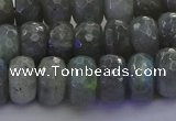 CLB775 15.5 inches 7*12mm faceted rondelle labradorite beads