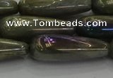 CLB782 15.5 inches 10*40mm teardrop AB-color labradorite beads