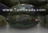 CLB788 15.5 inches 10*20mm faceted rice AB-color labradorite beads