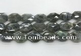 CLB797 18*24mm - 20*25mm faceted octagonal labradorite beads