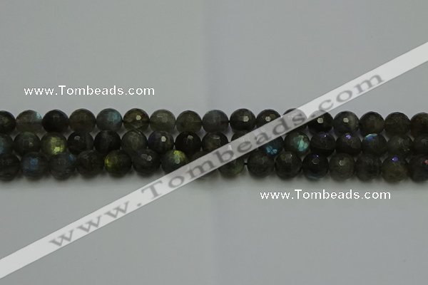 CLB903 15.5 inches 10mm faceted round labradorite gemstone beads