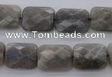 CLB93 15.5 inches 12*16mm faceted rectangle labradorite beads