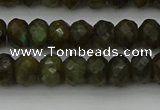 CLB957 15.5 inches 6*10mm faceted rondelle labradorite beads