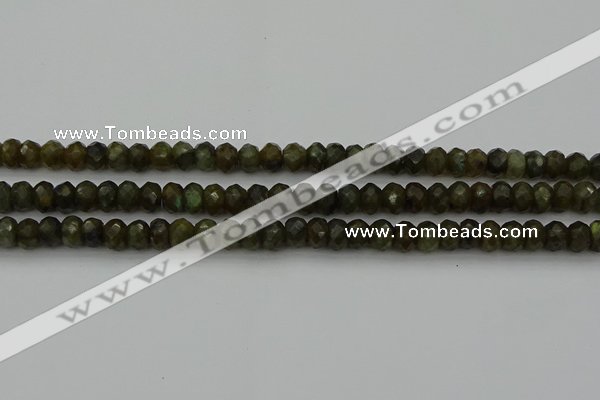 CLB957 15.5 inches 6*10mm faceted rondelle labradorite beads