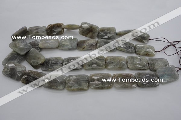 CLB96 15.5 inches 18*25mm faceted rectangle labradorite beads