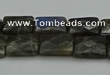 CLB960 15.5 inches 10*14mm faceted rectangle labradorite beads