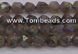 CLB971 15.5 inches 6mm faceted nuggets labradorite gemstone beads