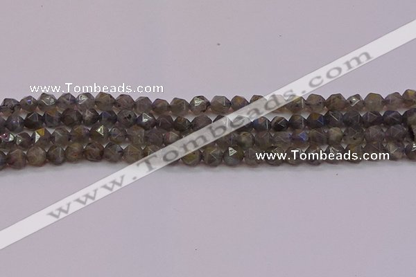 CLB972 15.5 inches 8mm faceted nuggets labradorite gemstone beads