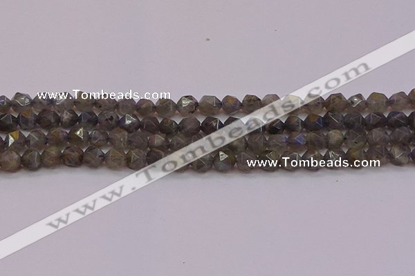 CLB973 15.5 inches 10mm faceted nuggets labradorite gemstone beads