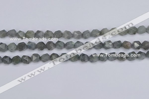 CLB982 15.5 inches 8mm faceted nuggets labradorite beads wholesale