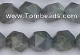 CLB984 15.5 inches 12mm faceted nuggets labradorite beads wholesale