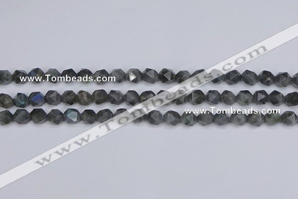 CLB986 15.5 inches 6mm faceted nuggets labradorite beads wholesale