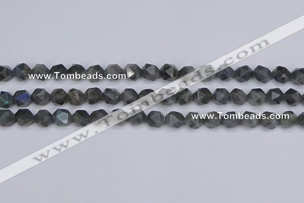 CLB987 15.5 inches 8mm faceted nuggets labradorite beads wholesale