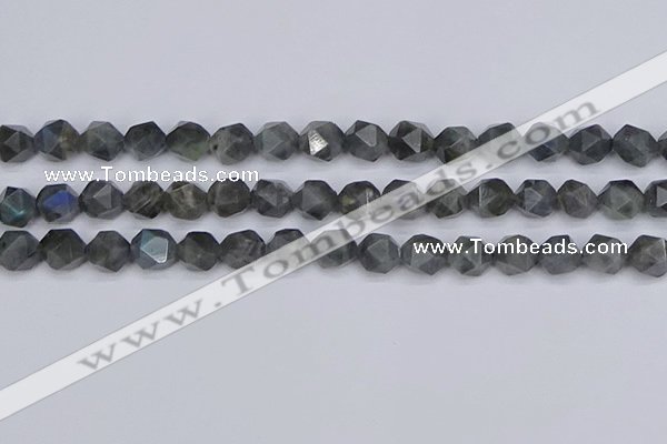 CLB988 15.5 inches 10mm faceted nuggets labradorite beads wholesale