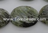 CLB99 15.5 inches 22*30mm carved oval labradorite beads