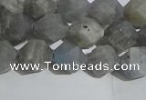 CLB997 15.5 inches 8mm faceted nuggets matte labradorite beads