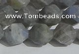 CLB999 15.5 inches 12mm faceted nuggets matte labradorite beads