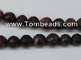 CLD102 15.5 inches 8mm faceted round leopard skin jasper beads