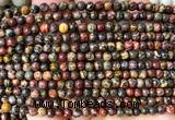 CLD220 15 inches 4mm round leopard skin jasper beads wholesale