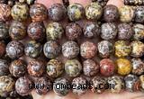 CLD224 15 inches 12mm round leopard skin jasper beads wholesale