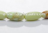 CLE05 16 inch 6*12mm lemon turquoise rice stone beads Wholesale