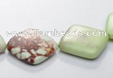 CLE12 20*20mm rhombic lemon turquoise gemstone beads Wholesale